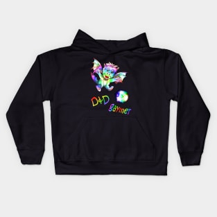 Gaymer dnd dragon with a D20 Kids Hoodie